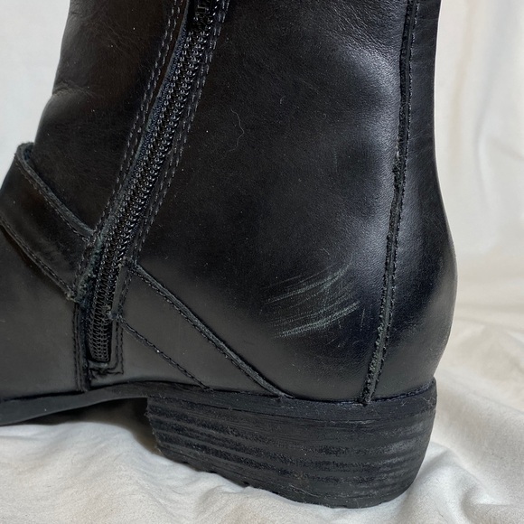 Born Black Leather Ankle Boots with Decorative Buckles - Women-8 - Picture 11 of 13